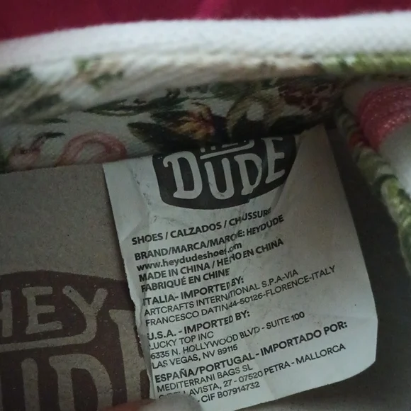 Hey Dude Women's White and Pink Sneakers Size 10W Great Condition 🌺 Spring - Picture 4 of 10